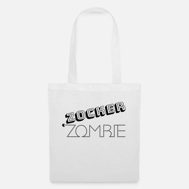Zocker Zombie - Stoffbeutel - Weiß