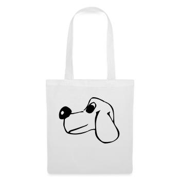 Chien - Sac en tissu - blanc - Devant