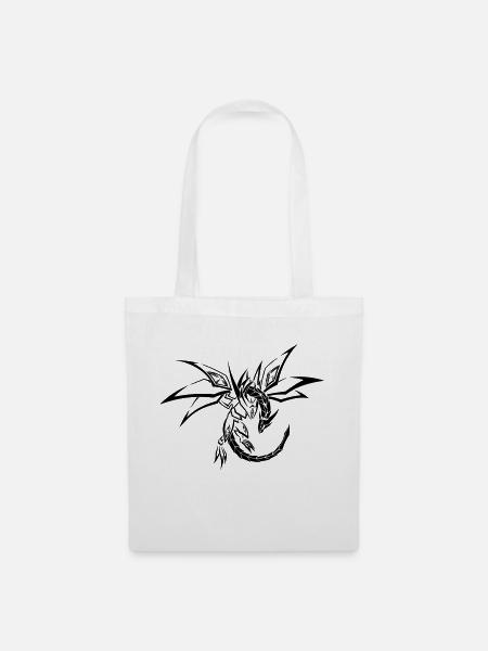 Dragon Tribal - Tote Bag - white