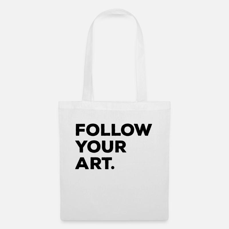 Follow your art - Stoffbeutel - Weiß