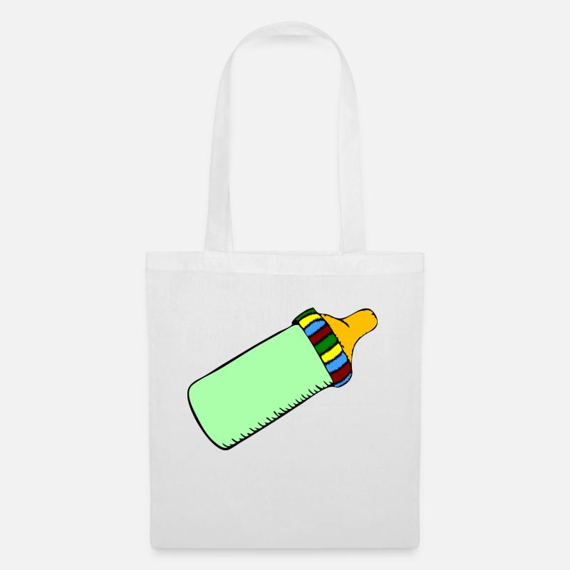 Flasche - Stoffbeutel - Weiß