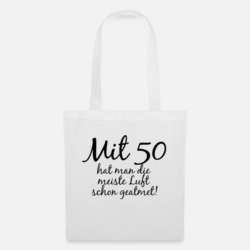 mit_50 - Stoffbeutel - Weiß