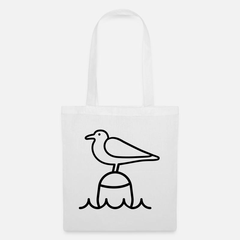 Möwe Moin - Stoffbeutel - Weiß