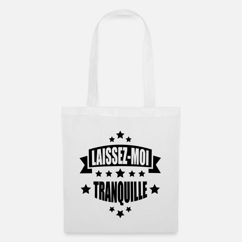 laissez-moi tranquille - Sac en tissu - blanc