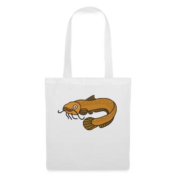 Barbue de rivière européenne. - Sac en tissu - blanc - Devant
