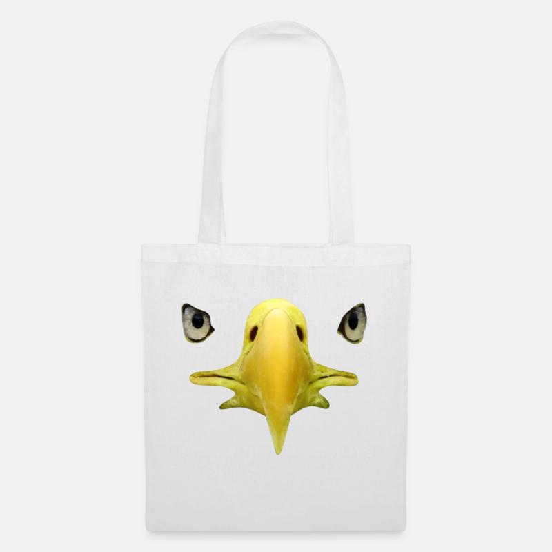 Schnabel / Augen eines Weißkopft See Adler - Stoffbeutel - Weiß