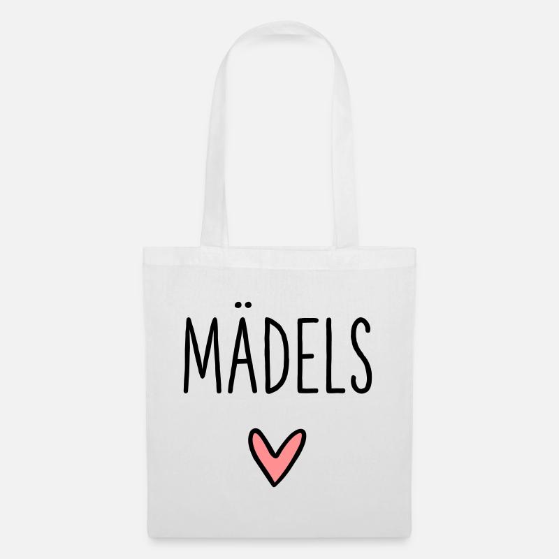 Mädels Herz Geschenk Freundschaft Liebe - Stoffbeutel - Weiß
