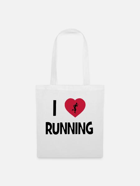 I Love Running - Stoffbeutel - Weiß