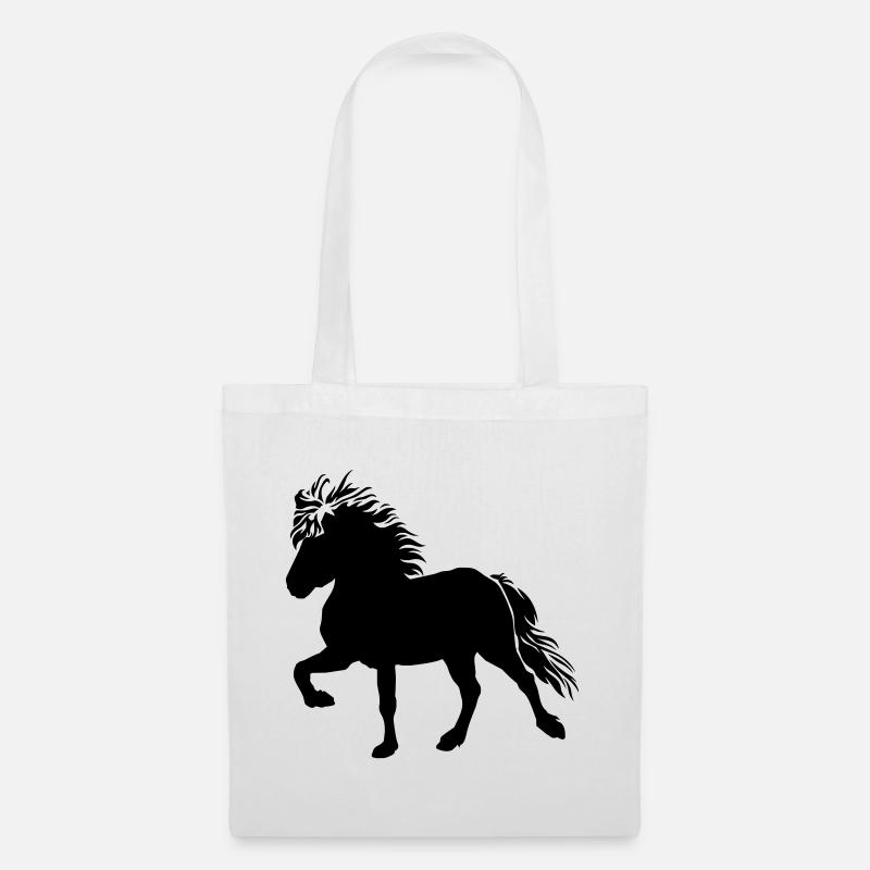Süßes Islandpferd Tölt 5, Isländer, Islandpony - Stoffbeutel - Weiß