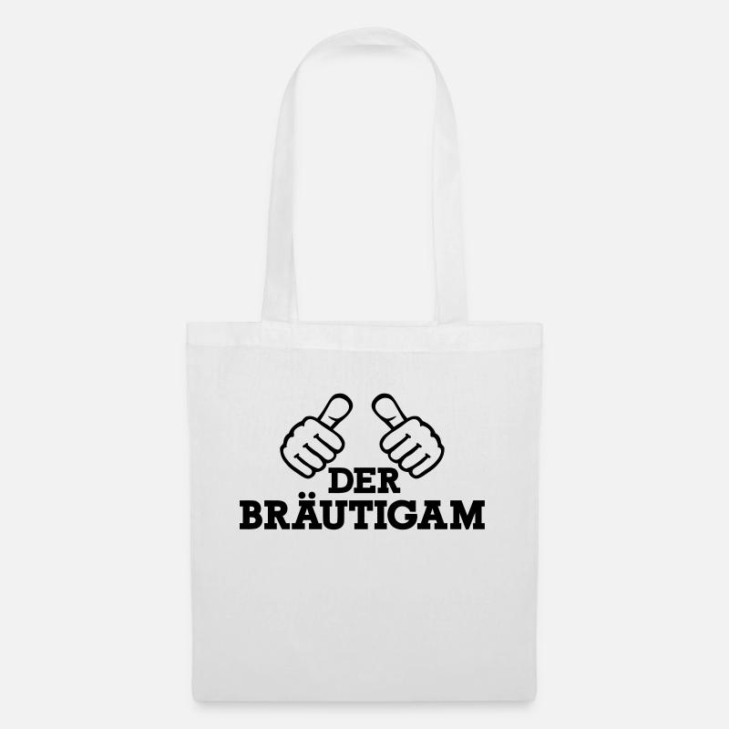 Bräutigam - Stoffbeutel - Weiß
