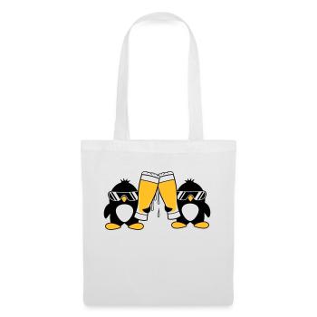 penguin toast team friends sunglasses party - Tote Bag - white - Front