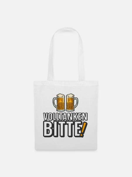 Volltanken Bitte! - Stoffbeutel - Weiß