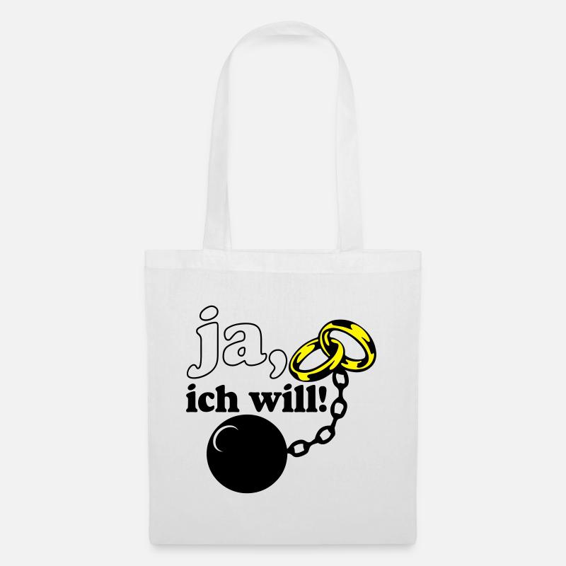 Junggesellenabschied , JGA ja ich will (25) - Stoffbeutel - Weiß