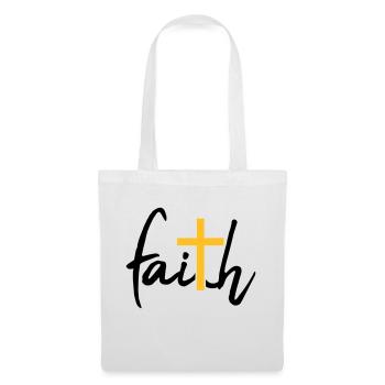 Faith Kreuz Glaube - Stoffbeutel - Weiß - Vorne