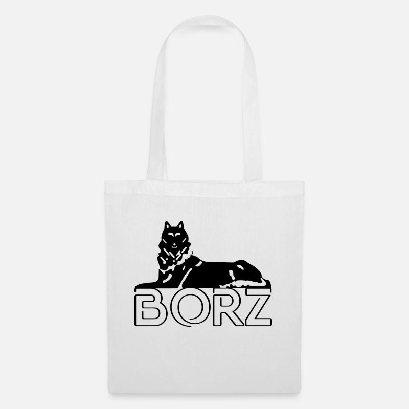 Chechen Borz mit Schriftzug black - Stoffbeutel - Weiß