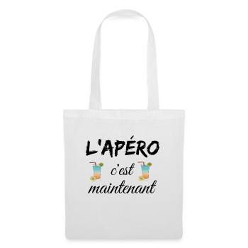 L'apéro c'est maintenant - Sac en tissu - blanc - Devant
