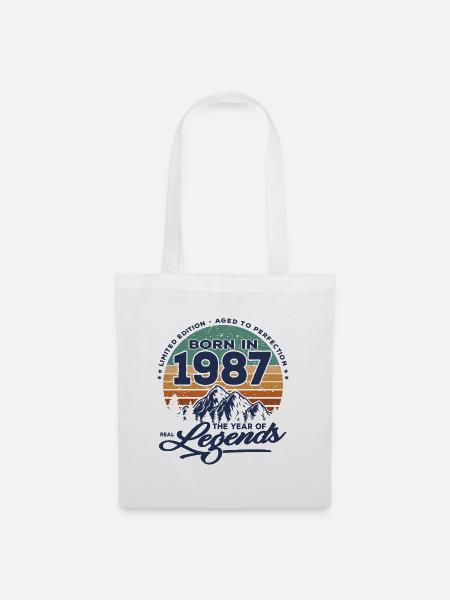 Legenden werden 1987 geboren - Stoffbeutel - Weiß