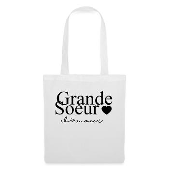 Grande soeur d'amour - Sac en tissu - blanc - Devant