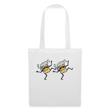 2 dancing party beers - Tote Bag - white - Front