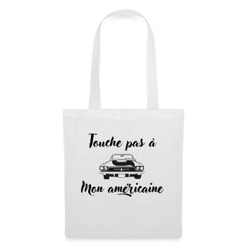 Touche pas à mon Américaine - Sac en tissu - blanc - Devant