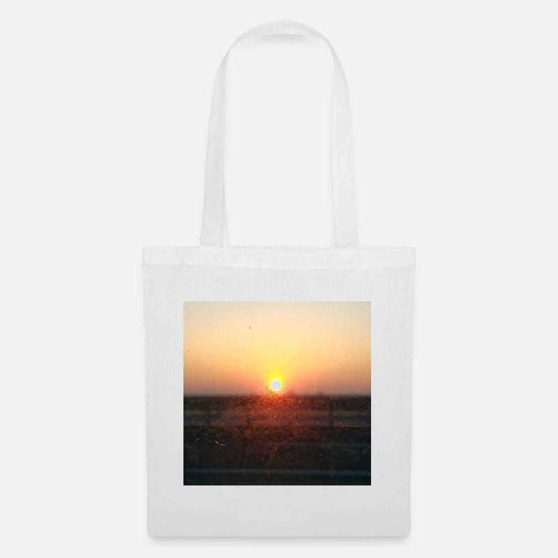 Sonnenuntergangsstrahl auf Glas - Stoffbeutel - Weiß