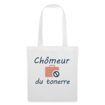Tshirt homme Chômeur du tonerre - Sac en tissu - blanc - Devant
