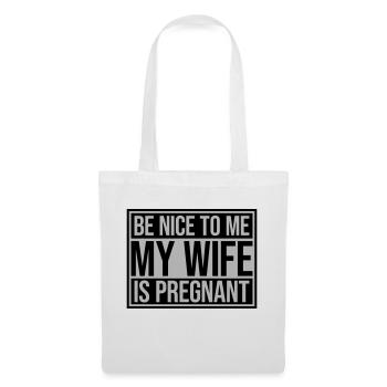 ma femme est enceinte - Sac en tissu - blanc - Devant