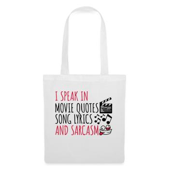 speak lyrics and sarcasm - Tote Bag - white - Front