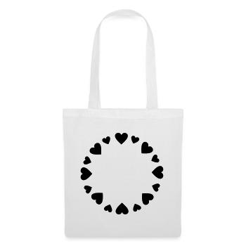 Hearts circle big small - Tote Bag - white - Front