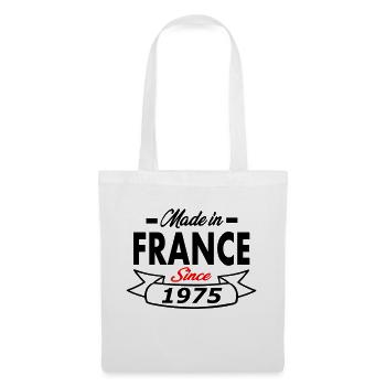 Anniversaire 47 ans / anniversaire 1975 / 47 ans - Sac en tissu - blanc - Devant
