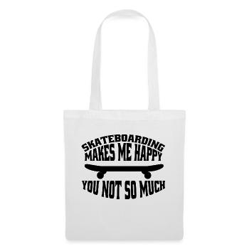 Skateboard Sakten Skateboarding Longboard Skater - Sac en tissu - blanc - Devant