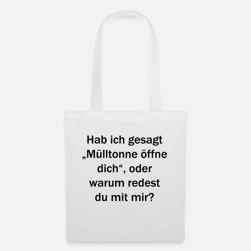 Mülltonne öffne dich - Stoffbeutel - Weiß
