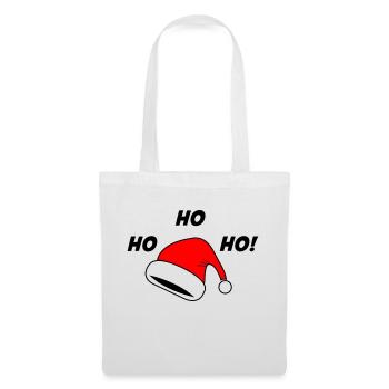Chapeau de Noël ho ho ho - Sac en tissu - blanc - Devant