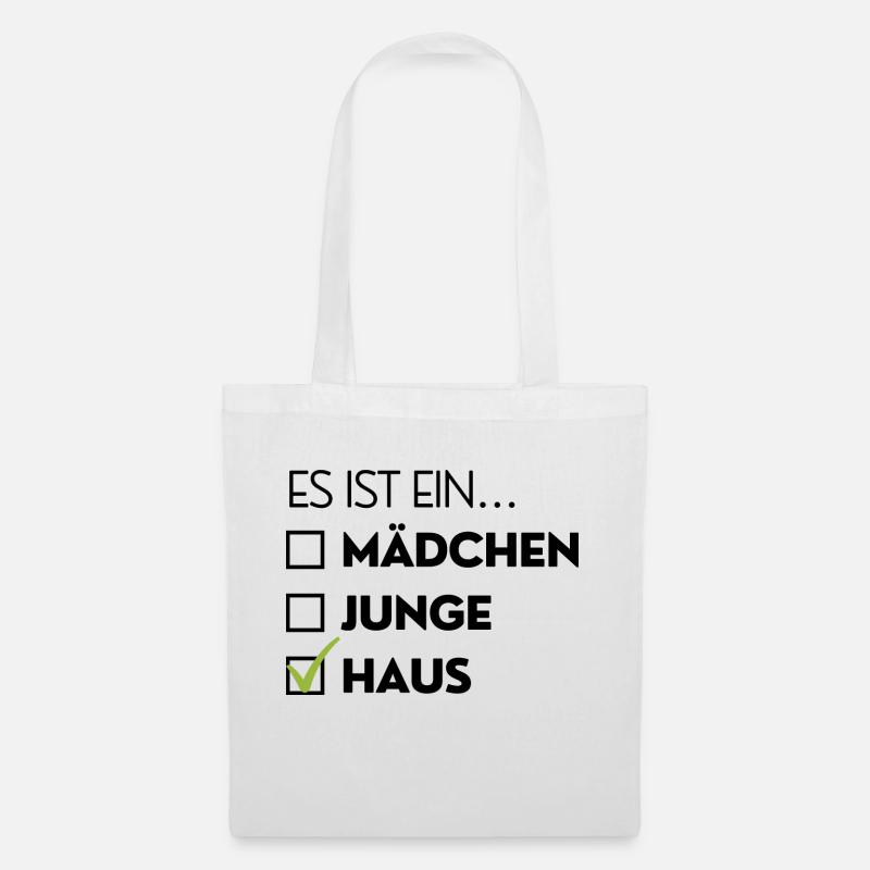 Es ist ein Haus - Stoffbeutel - Weiß