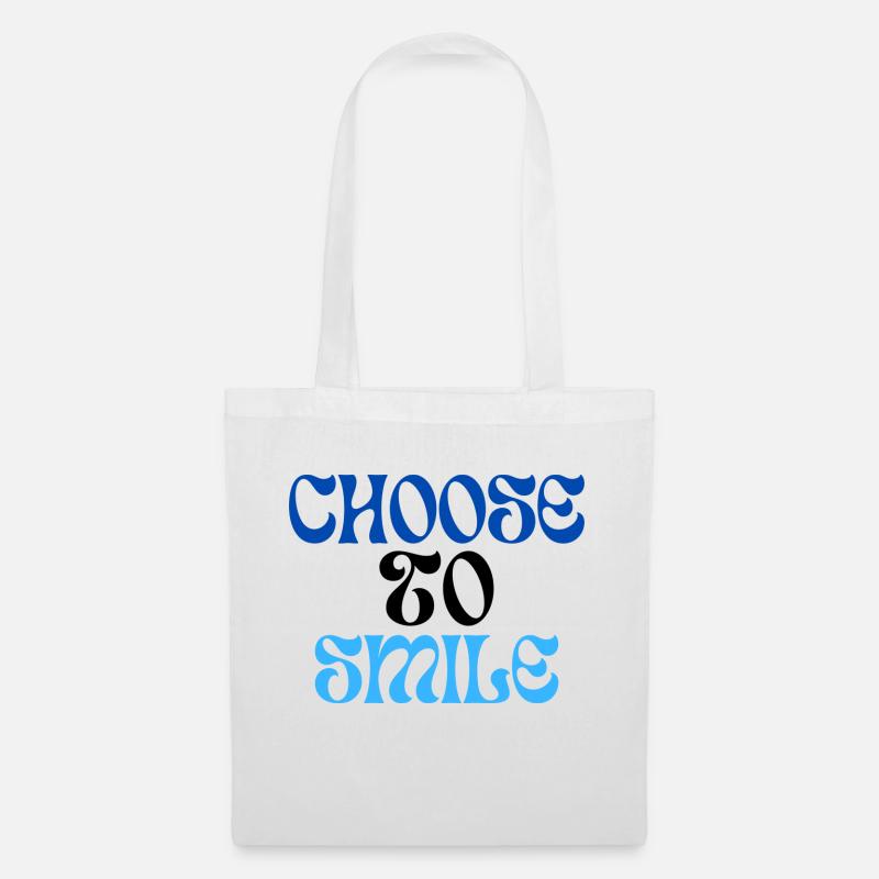 Choose to smile - Stoffbeutel - Weiß
