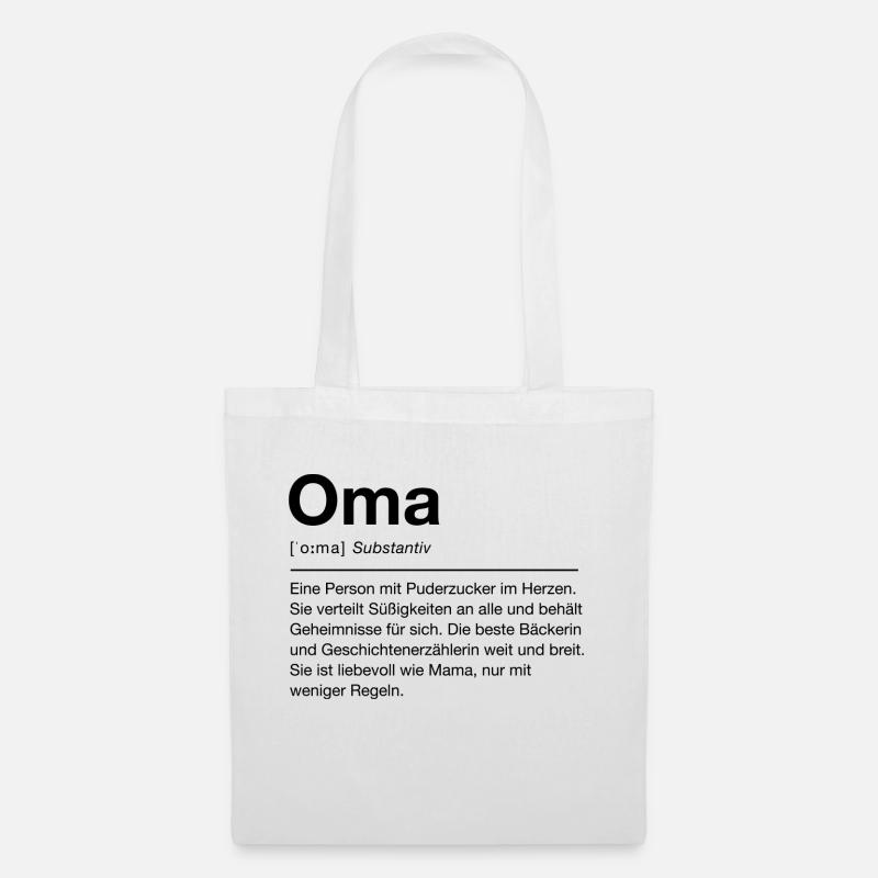 Oma - Stoffbeutel - Weiß