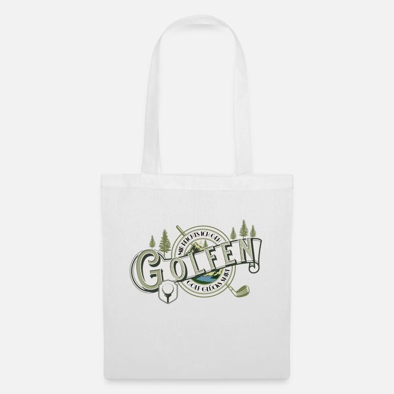 Golf Hobby Vintage Mountain Funny - Stoffbeutel - Weiß