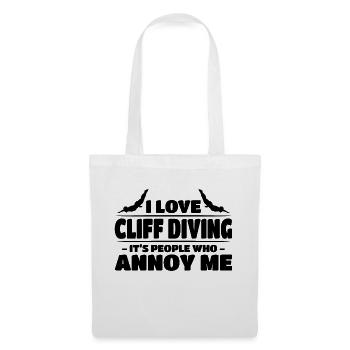 I Love Cliff Diving It's People Who Annoy Me Cliff - Tote Bag - white - Front