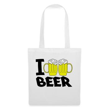 i love beer - Tote Bag - white - Front