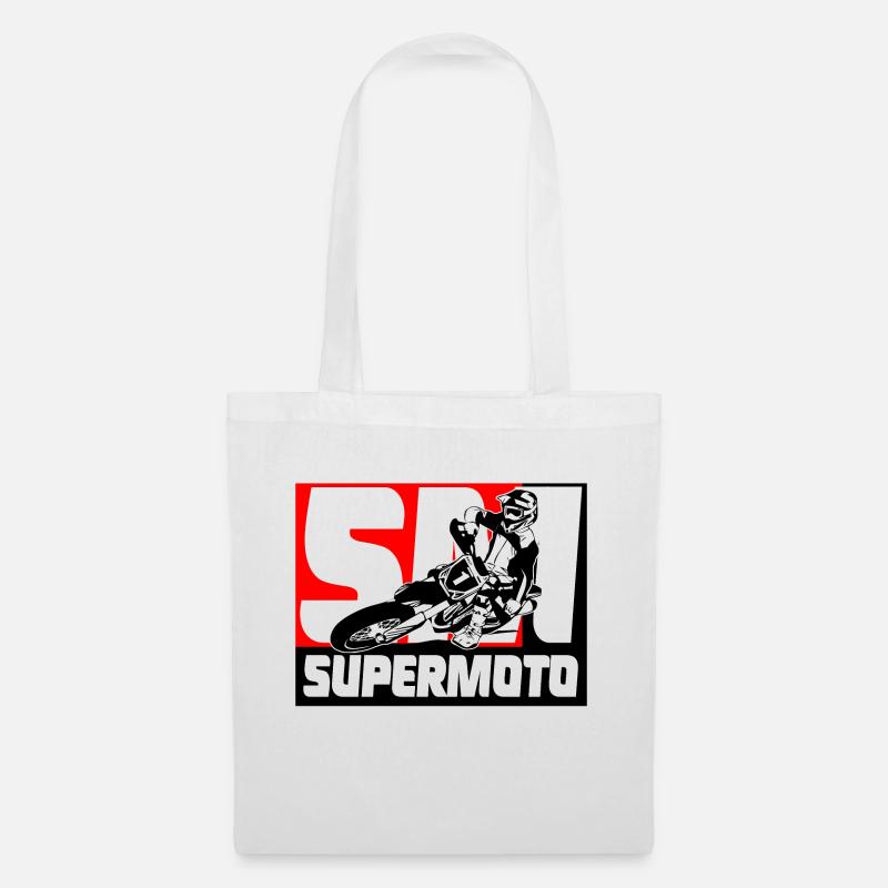 Supermoto - Stoffbeutel - Weiß