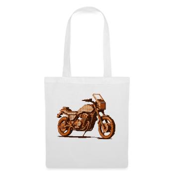 Motorcycle in a beautiful retro 8 bit vector graphics - Tote Bag - white - Front