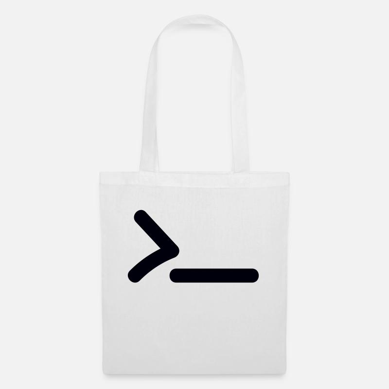 undraw command line - Sac en tissu - blanc