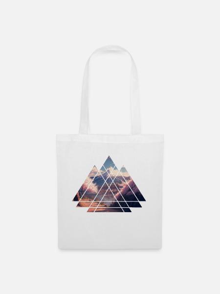 Mount Fuji Japanese Geometric Minimalism - Stoffbeutel - Weiß