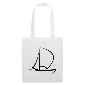 Croquis de voilier de voilier de voilier - Sac en tissu - blanc - Devant