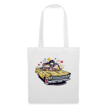 Eric en cabriolet - Sac en tissu - blanc - Devant