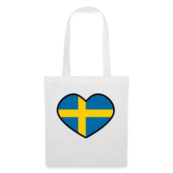 Sweden heart - Tote Bag - white - Front