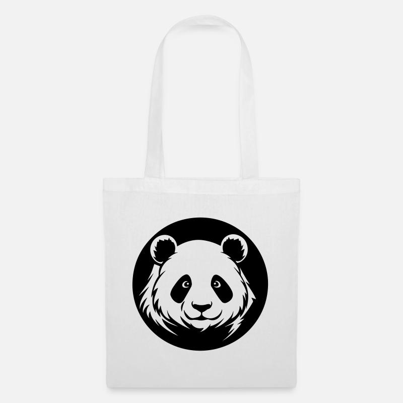 Panda - Stoffbeutel - Weiß
