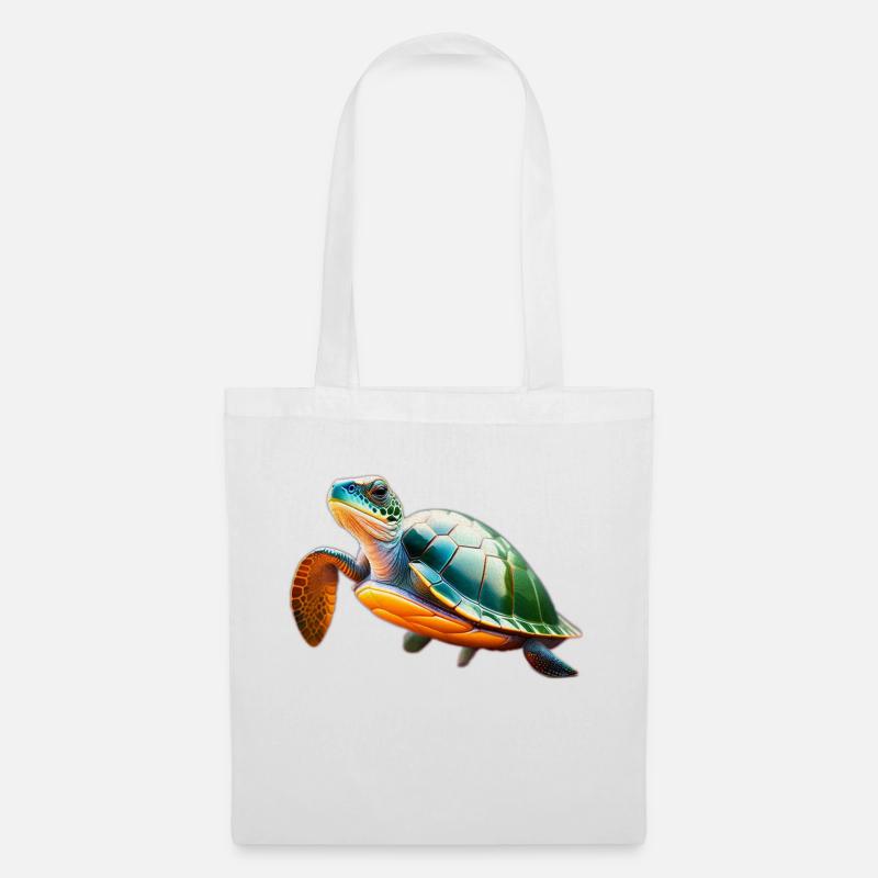 Schildkröte - Stoffbeutel - Weiß