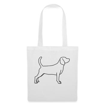 Beagle Lineart 1 - Tote Bag - white - Front