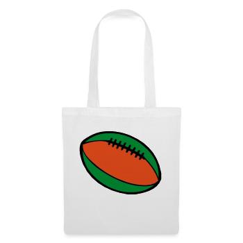 ballon de rugby football americain 2510 - Sac en tissu - blanc - Devant